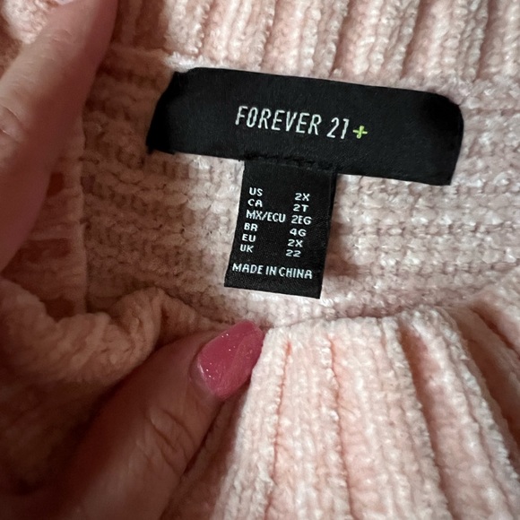 Forever 21 blush pink sweater 2x - Picture 2 of 2